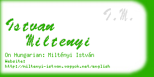 istvan miltenyi business card