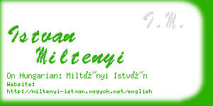 istvan miltenyi business card